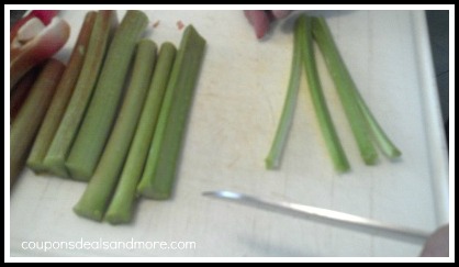 How To Freeze Rhubarb. Easy step by step directions on how to freeze rhubarb. A great way to enjoy the sweet tart taste of rhubarb in recipes year round.