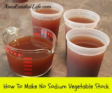 How To Make No Sodium Vegetable Stock