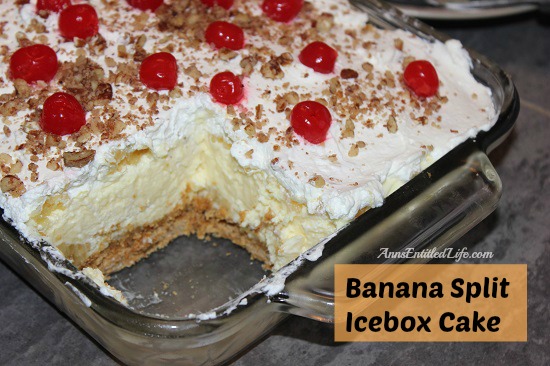 Banana Split Icebox Cake Recipe: Indescribably smooth and delicious. This is like no other Banana Split Icebox Cake you have had before!