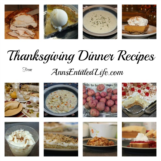 Thanksgiving Dinner Menu Recipes