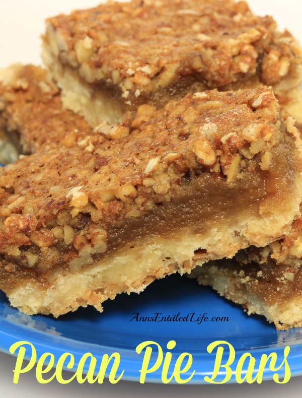 These Pecan Pie Bars are rich and delicious old fashioned pecan pie in an convenient hand-friendly, bar shape. Great for lunches, snacks and portion control, these Pecan Pie Bars are sure to delight friends and family alike.