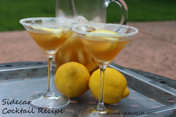 Sidecar Cocktail Recipe. The Sidecar, a classic cocktail of Cognac, Cointreau and lemon juice that dates back to the turn of the 20th century.