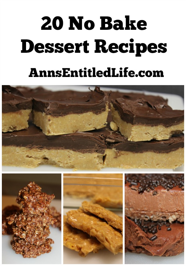 20 No Bake Dessert Recipes. Too hot to turn on the oven yet craving something sweet on a sultry summer day? Well try one of these quick, easy to make, delicious 20 No Bake Dessert Recipes! 