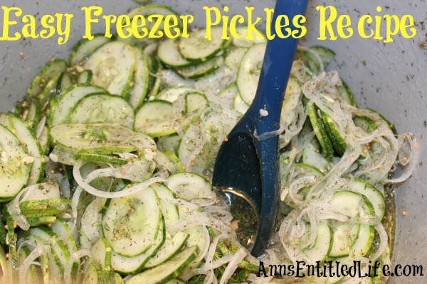 Easy Freezer Pickles Recipe. These easy, sweet and tart pickles are preserved in your freezer. Enjoy garden fresh pickles without the canning or processing with this easy freezer pickles recipe!