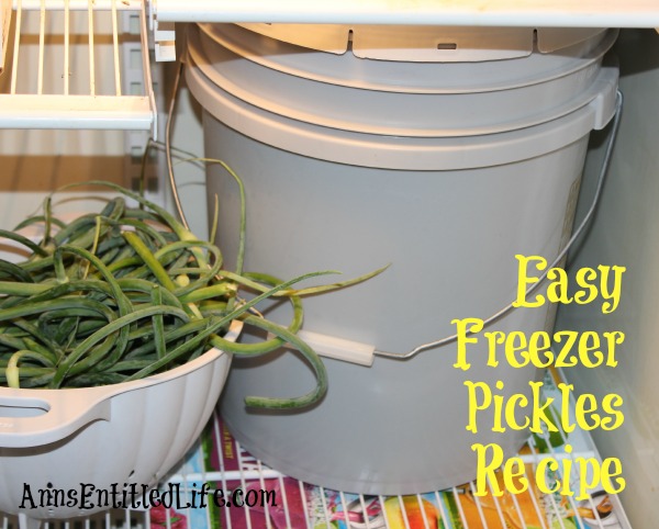 Easy Freezer Pickles Recipe. These easy, sweet and tart pickles are preserved in your freezer. Enjoy garden fresh pickles without the canning or processing with this easy freezer pickles recipe!