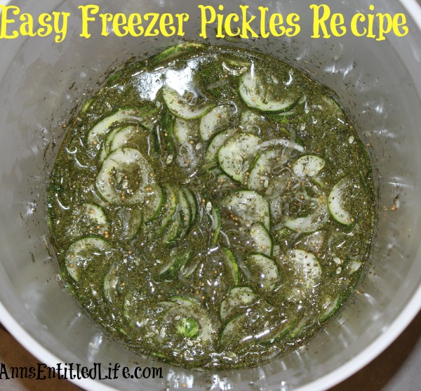 Easy Freezer Pickles Recipe. These easy, sweet and tart pickles are preserved in your freezer. Enjoy garden fresh pickles without the canning or processing with this easy freezer pickles recipe!