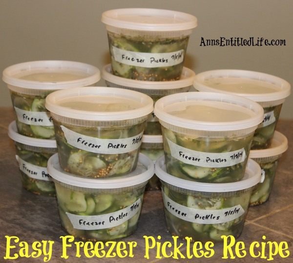 Easy Freezer Pickles Recipe. These easy, sweet and tart pickles are preserved in your freezer. Enjoy garden fresh pickles without the canning or processing with this easy freezer pickles recipe!