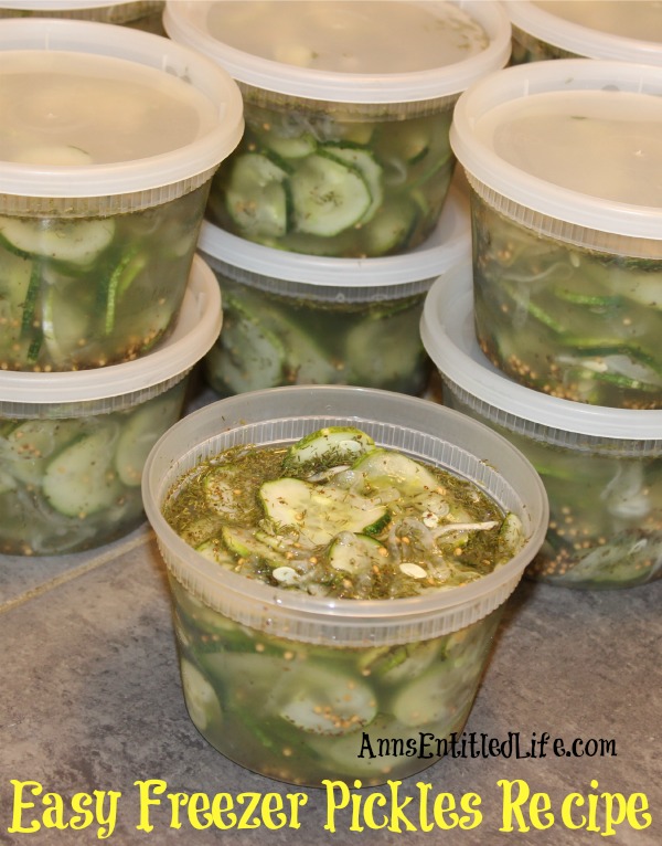 Easy Freezer Pickles Recipe. These easy, sweet and tart pickles are preserved in your freezer. Enjoy garden fresh pickles without the canning or processing with this easy freezer pickles recipe!