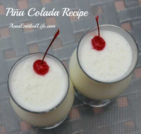 Piña Colada Recipe. A delightful blend of rum, coconut, pineapple and whipping cream, this Piña Colada Recipe is perfect for any occasion.