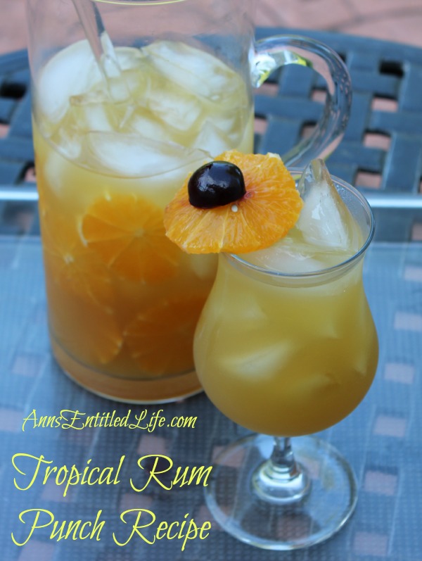 Tropical Rum Punch Recipe. This Tropical Rum Punch Recipe is delicious, cool and refreshing. The rum punch combines the flavors of rum, brandy, and fruit juice into a fabulous tropical drink!