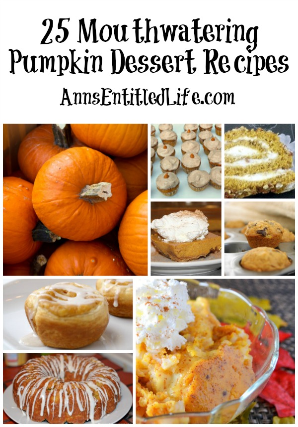 25 Mouthwatering Pumpkin Dessert Recipes. From Cheesecake to Muffins to Truffles and Cakes: here are 25 Mouthwatering Pumpkin Dessert Recipes. These delicious and beautiful pumpkin desserts are the perfect ending to any meal.