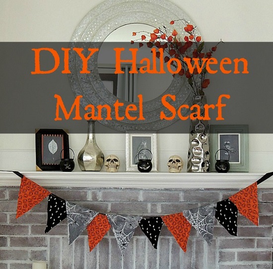 DIY Halloween Mantel Scarf