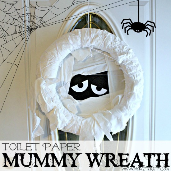 DIY Toilet Paper Mummy Wreath