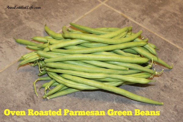 Oven Roasted Parmesan Green Beans Recipe. An easy to make recipe that perks up your fresh, garden green beans. These oven roasted Parmesan green beans are so good, your kids will be asking for seconds!