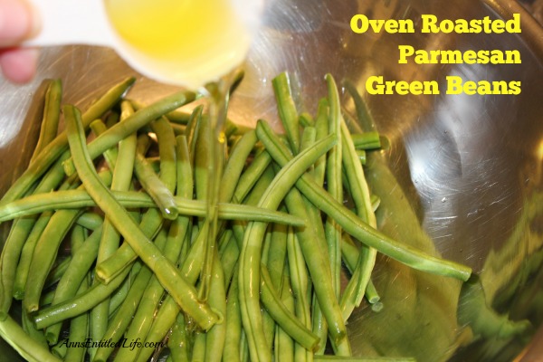 Oven Roasted Parmesan Green Beans Recipe. An easy to make recipe that perks up your fresh, garden green beans. These oven roasted Parmesan green beans are so good, your kids will be asking for seconds!