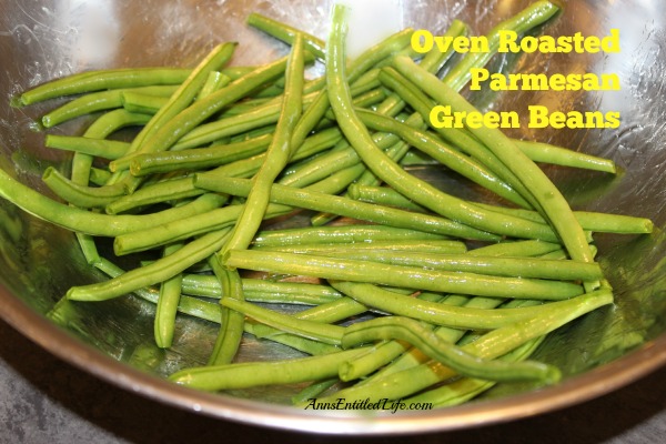 Oven Roasted Parmesan Green Beans Recipe. An easy to make recipe that perks up your fresh, garden green beans. These oven roasted Parmesan green beans are so good, your kids will be asking for seconds!