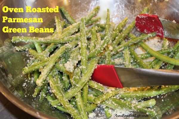 Oven Roasted Parmesan Green Beans Recipe. An easy to make recipe that perks up your fresh, garden green beans. These oven roasted Parmesan green beans are so good, your kids will be asking for seconds!