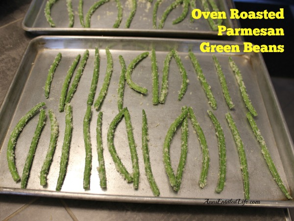 Oven Roasted Parmesan Green Beans Recipe. An easy to make recipe that perks up your fresh, garden green beans. These oven roasted Parmesan green beans are so good, your kids will be asking for seconds!