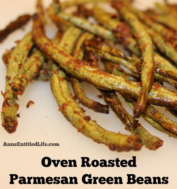 Oven Roasted Parmesan Green Beans Recipe. An easy to make recipe that perks up your fresh, garden green beans. These oven roasted Parmesan green beans are so good, your kids will be asking for seconds!