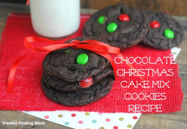 Chocolate Christmas Cake Mix Cookies Recipe