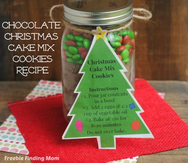 Chocolate Christmas Cake Mix Cookies Recipe