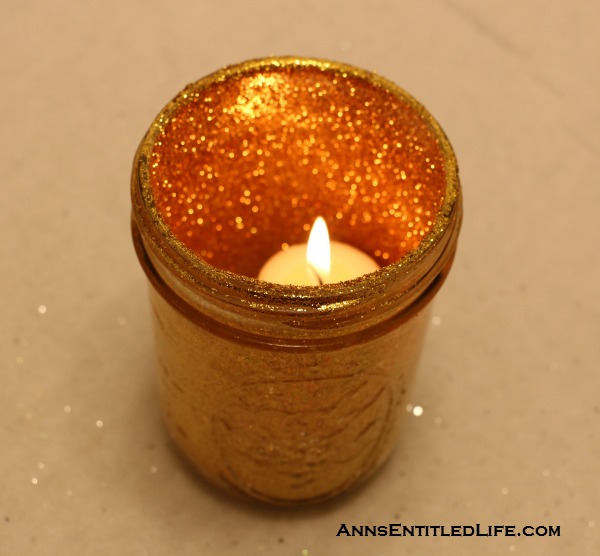 DIY Holiday Shimmer Candles