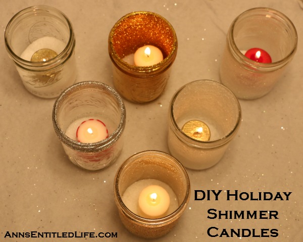 DIY Holiday Shimmer Candles