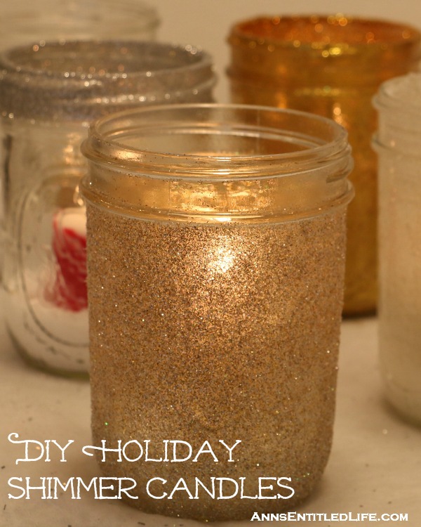 DIY Holiday Shimmer Candles