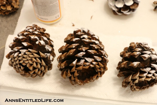 Painted Pine Cones in a Basket