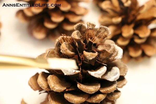 Painted Pine Cones in a Basket