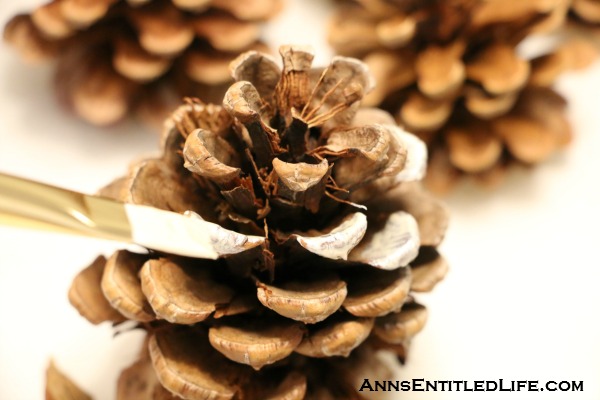 Painted Pine Cones in a Basket