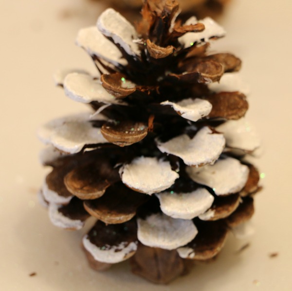 Painted Pine Cones in a Basket