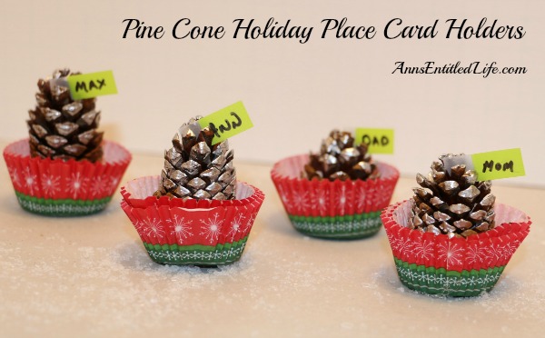 Pine Cone Holiday Place Card Holders