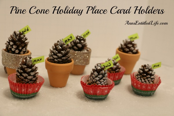 Pine Cone Holiday Place Card Holders