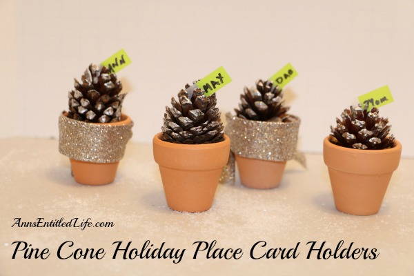 Pine Cone Holiday Place Card Holders