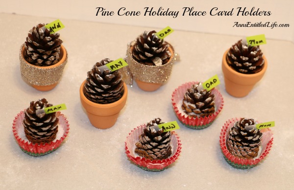 Pine Cone Holiday Place Card Holders