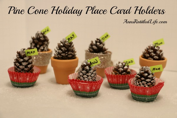 Pine Cone Holiday Place Card Holders