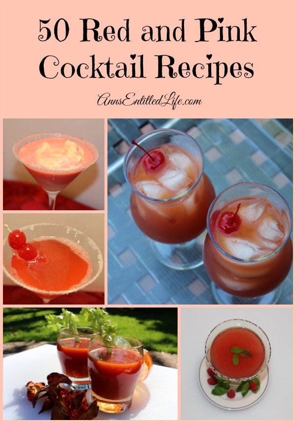50 Red and Pink Cocktail Recipes. Try one of these delicious 50 Red and Pink Cocktail Recipes! A perfect compliment to party decor for your favorite holiday or just a weekend relaxer!