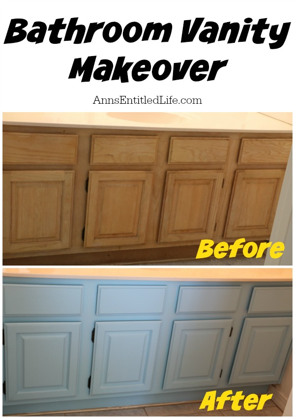 Bathroom Vanity Makeover. Step-by-step tips, hacks, and instructions on how to paint and restore a bathroom vanity.