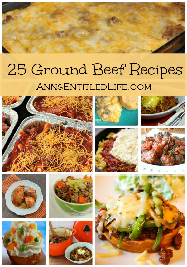 25 Ground Beef Recipes. Quick and easy ground beef recipes: Casseroles, Soups, Sandwiches, Stews and more. Try one of these fantastic 25 Ground Beef Recipes for dinner tonight.