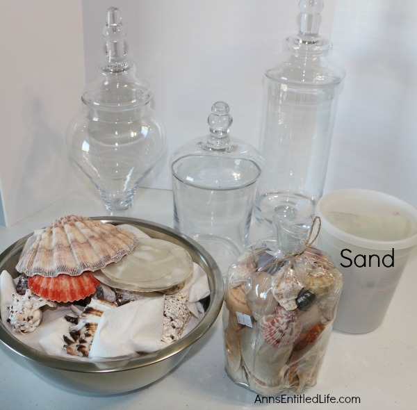 Apothecary Jars with Seashells