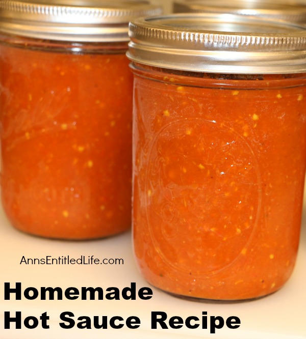 Homemade Hot Sauce Recipe. Hot, spicy and tangy! This homemade hot sauce recipe is delicious. It can be used as a condiment, or to add kick to your next recipe. This is a fantastic use of garden peppers.