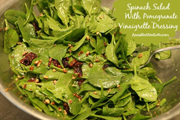 Spinach Salad with Pomegranate Vinaigrette Dressing Recipe