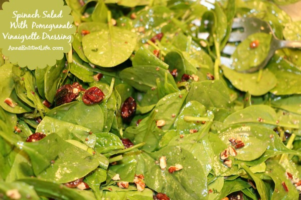 Spinach Salad with Pomegranate Vinaigrette Dressing Recipe