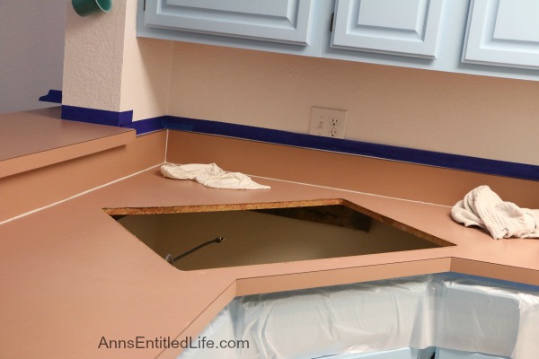 How We Finished Our Laminate Kitchen Countertop With Stone, Without Removing It!