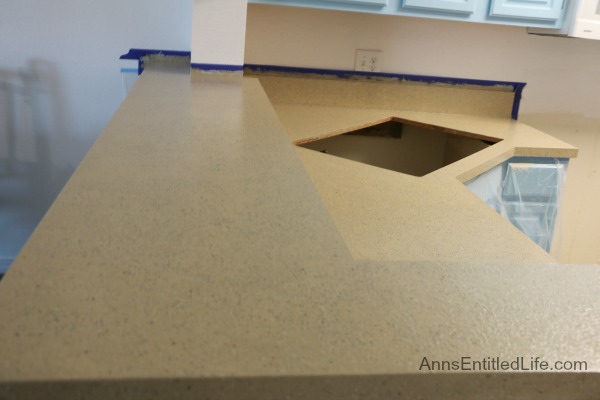 How We Finished Our Laminate Kitchen Countertop With Stone, Without Removing It!