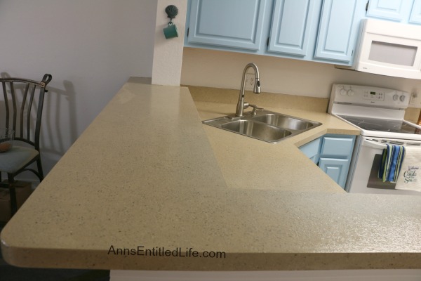 How We Finished Our Laminate Kitchen Countertop With Stone, Without Removing It!