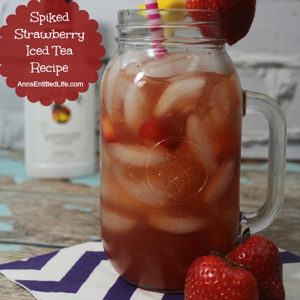 Spiked Strawberry Iced Tea Recipe. Refreshing homemade strawberry iced tea from scratch is kicked up a notch with the great taste of rum! Enjoy this delightful adult libation in your backyard, by the pool, or anytime the heat is on.