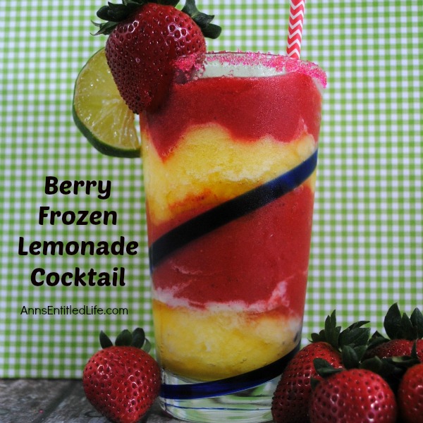 Berry Frozen Lemonade Cocktail. A wildly refreshing cocktail that is perfect on a hot summer day! Enjoy one by the pool, relaxing in the backyard, or anytime.