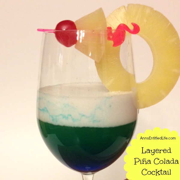 Layered Piña Colada Cocktail